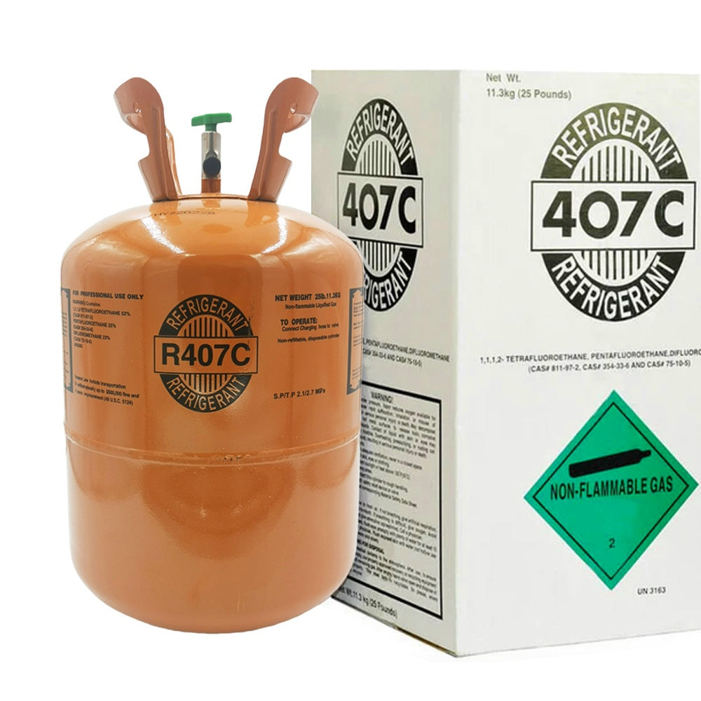 25LB R-407C Freon Refrigerant – Sealed