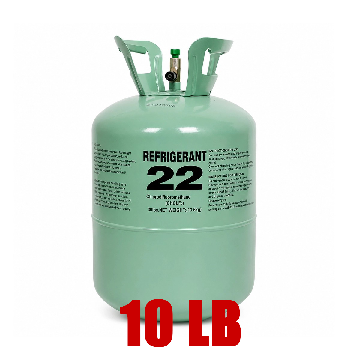 10LB R22 Refrigerant for Air Conditioners – Steel Cylinder Packaging Tank
