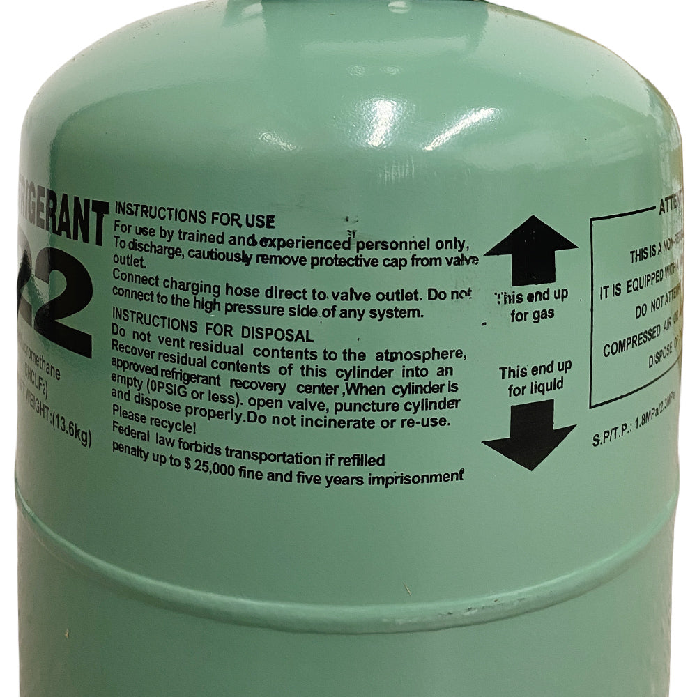 Limited stock - 100% New, Factory-sealed R22 22lbs/30lbs Refrigerants Virgin