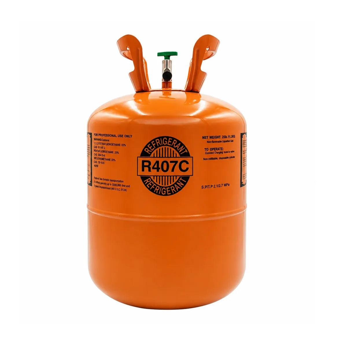 25LB R407C Refrigerant GAS High-Performance for HVAC Refrigeration Systems Packaging Tank
