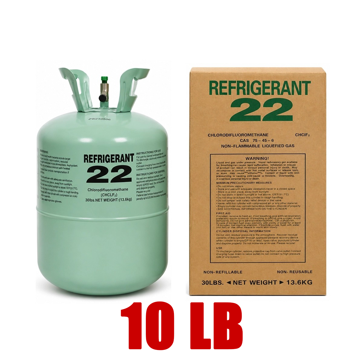 10LB R22 Refrigerant for Air Conditioners – Steel Cylinder Packaging Tank
