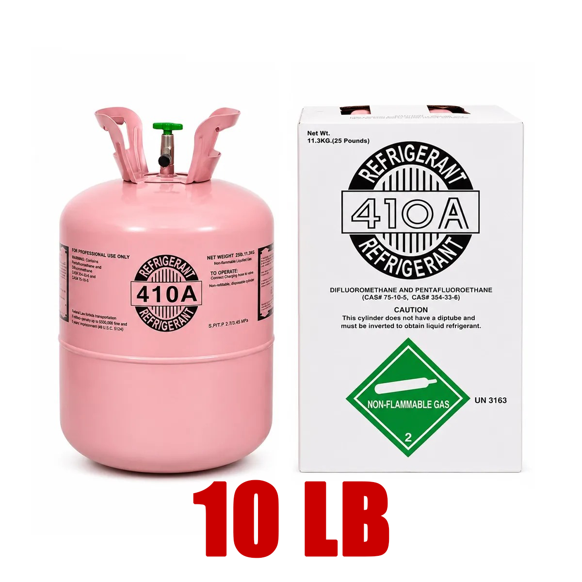 10LB R410A Refrigerant for Air Conditioners - Steel Cylinder Packaging Tank