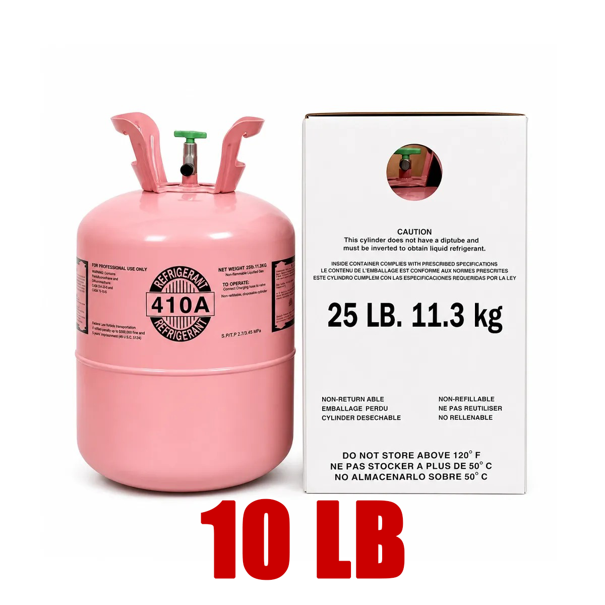 10LB R410A Refrigerant for Air Conditioners - Steel Cylinder Packaging Tank