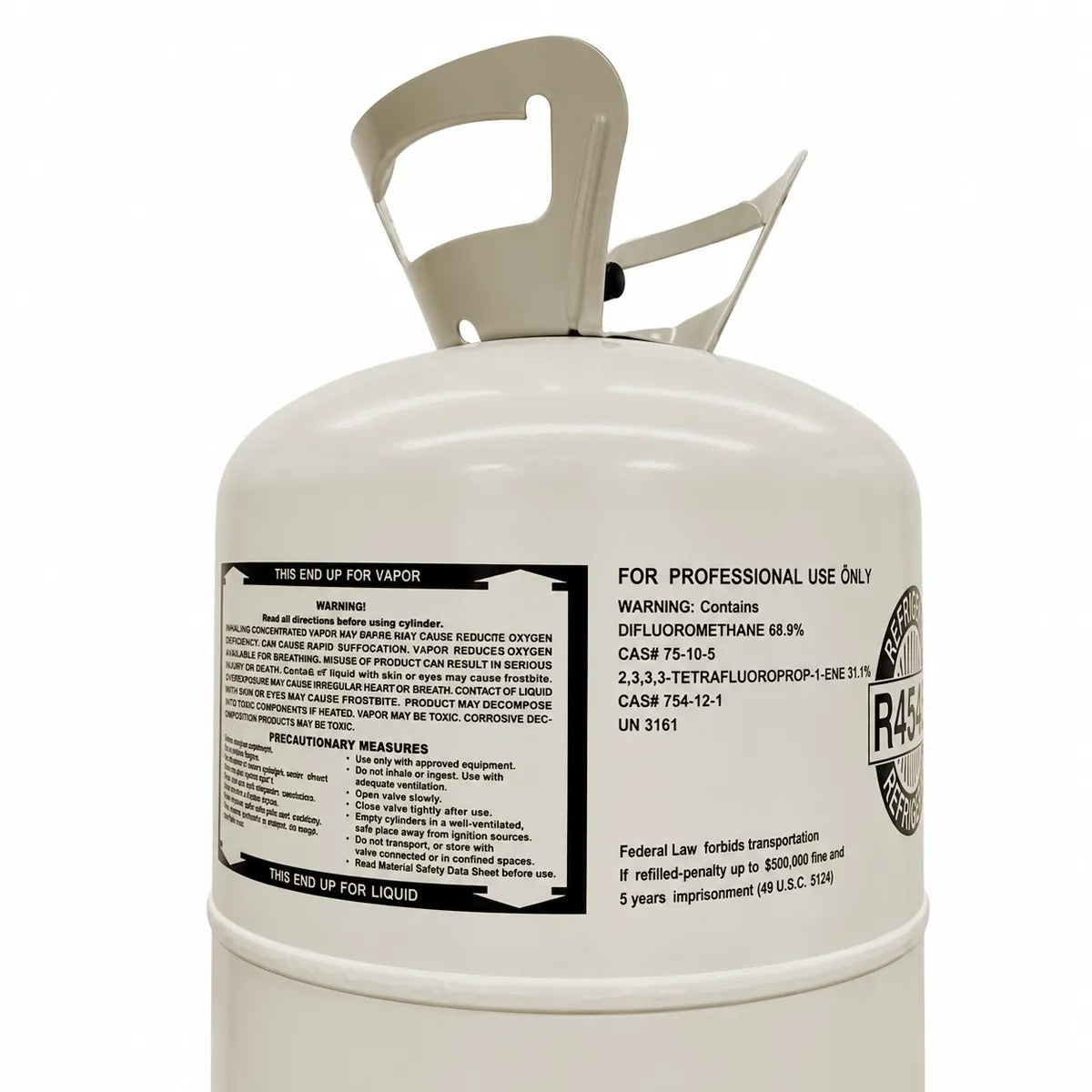 20.9LB R454B Refrigerant for Air Conditioners - Steel Cylinder Packaging Tank