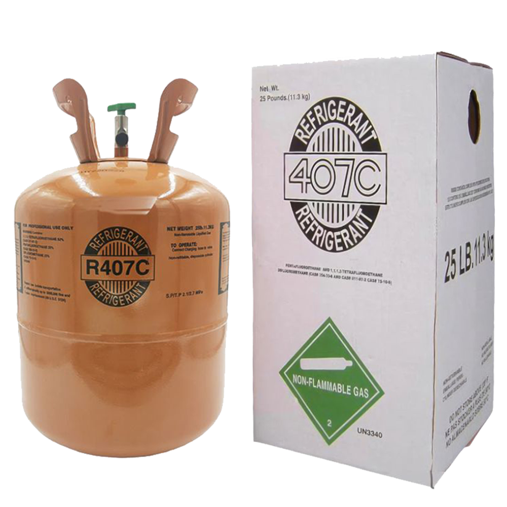 25LB R407C Refrigerant GAS High-Performance for HVAC Refrigeration Systems Packaging Tank
